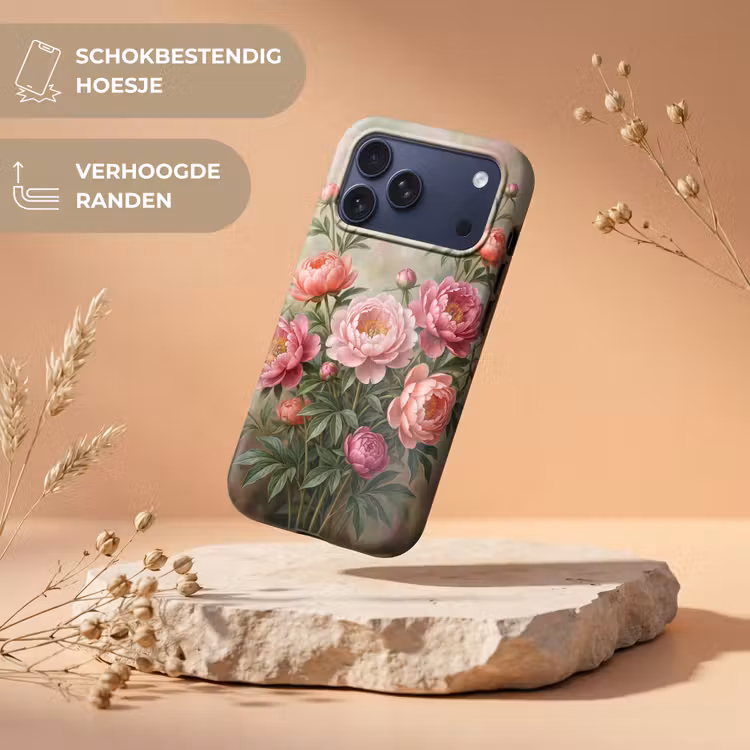 Telefoonhoesje Toughcase - Bloemen - Roze - Klassiek - Gedetailleerd - Natuur — 5