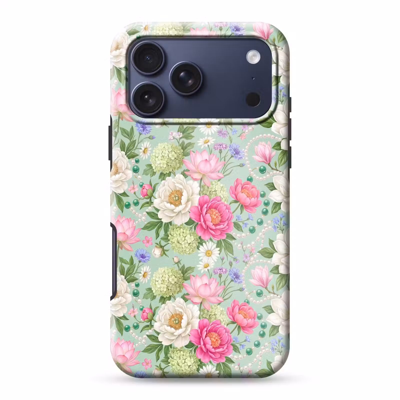 Telefoonhoesje Toughcase - Bloemen - Patroon - Botanisch - Groen — 1