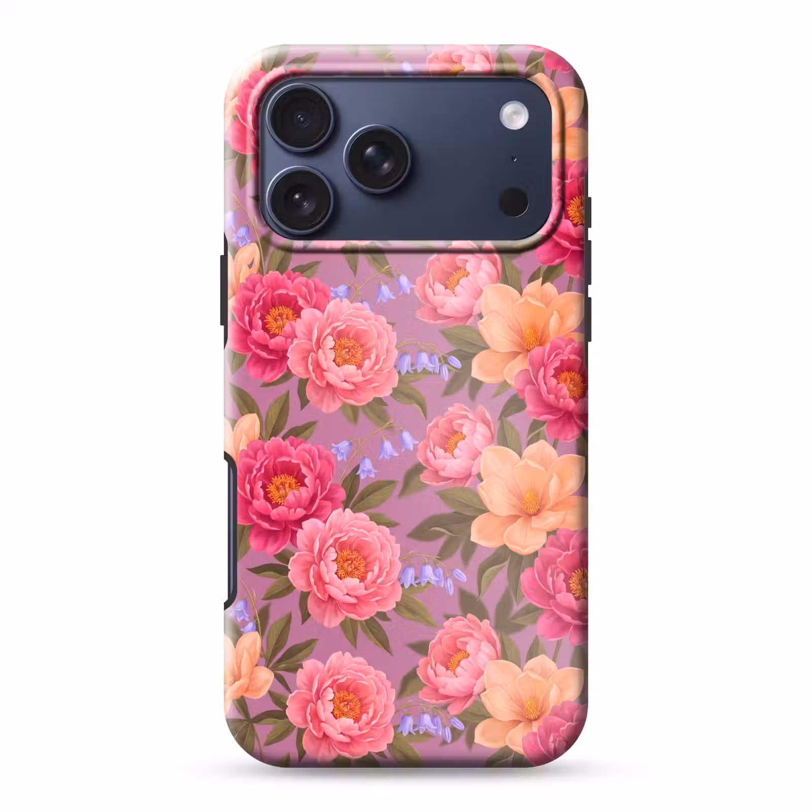 Telefoonhoesje Toughcase - Bloemen - Patroon - Illustratie - Roze — 1