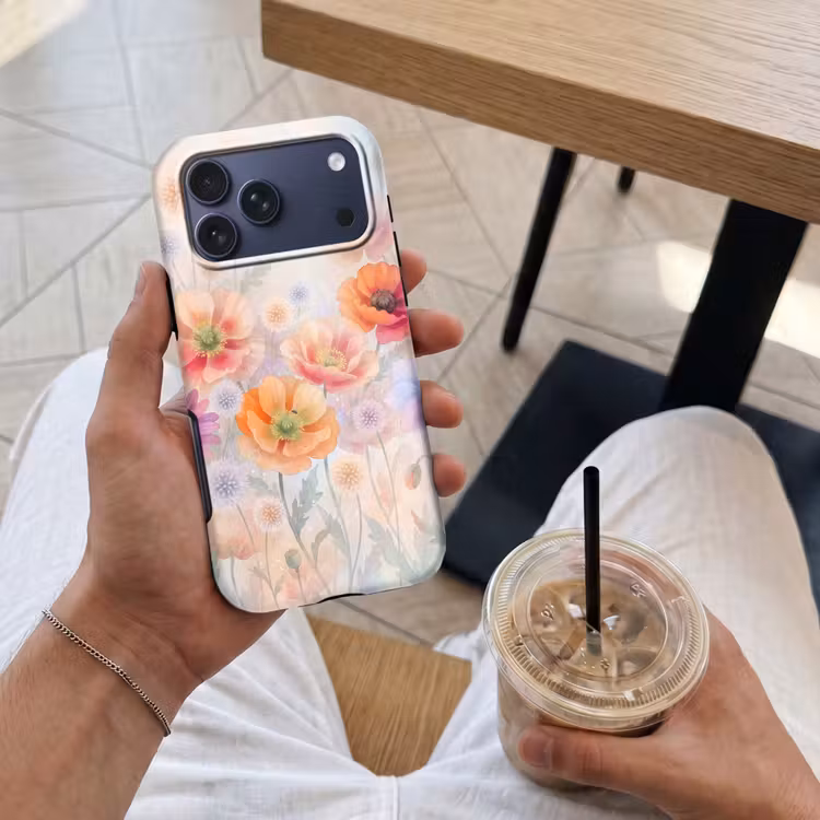 Telefoonhoesje Toughcase - Bloemen - Aquarel - Natuur - Modern - Kleurrijk — 4