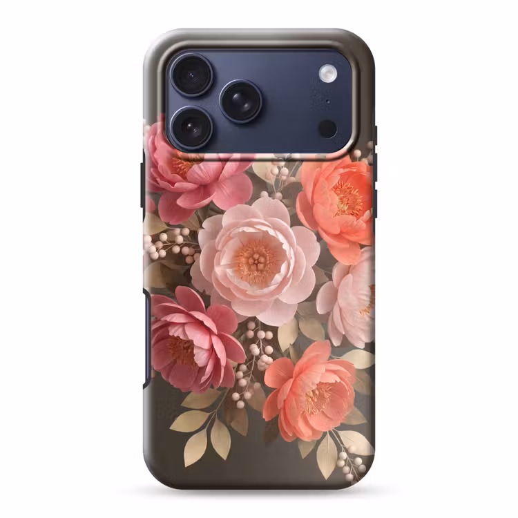Telefoonhoesje Toughcase - Bloemen - Bloesem - Zacht - Koraal - Decoratie — 1