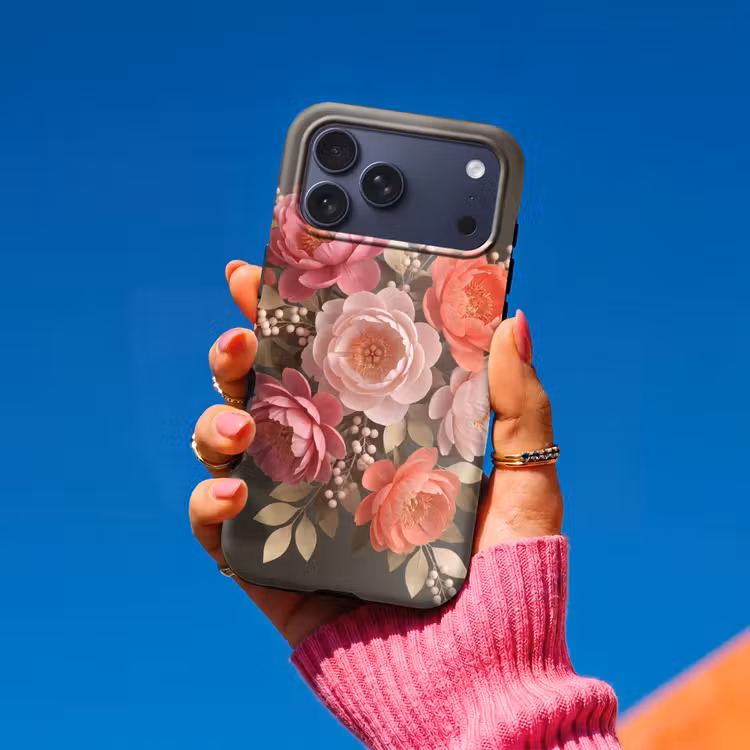 Telefoonhoesje Toughcase - Bloemen - Bloesem - Zacht - Koraal - Decoratie — 2