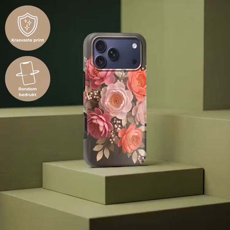 Telefoonhoesje Toughcase - Bloemen - Bloesem - Zacht - Koraal - Decoratie — 7