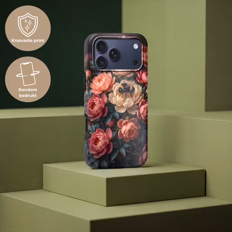 Telefoonhoesje Toughcase - Bloemen - Insect - Natuur - Roze — 7