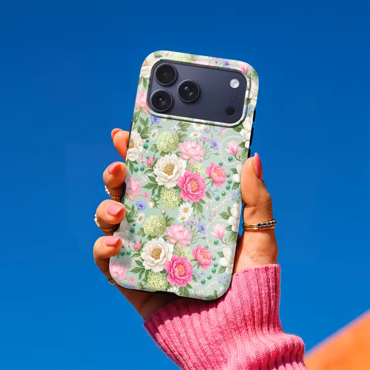 Telefoonhoesje Toughcase - Bloemen - Patroon - Botanisch - Groen — 2