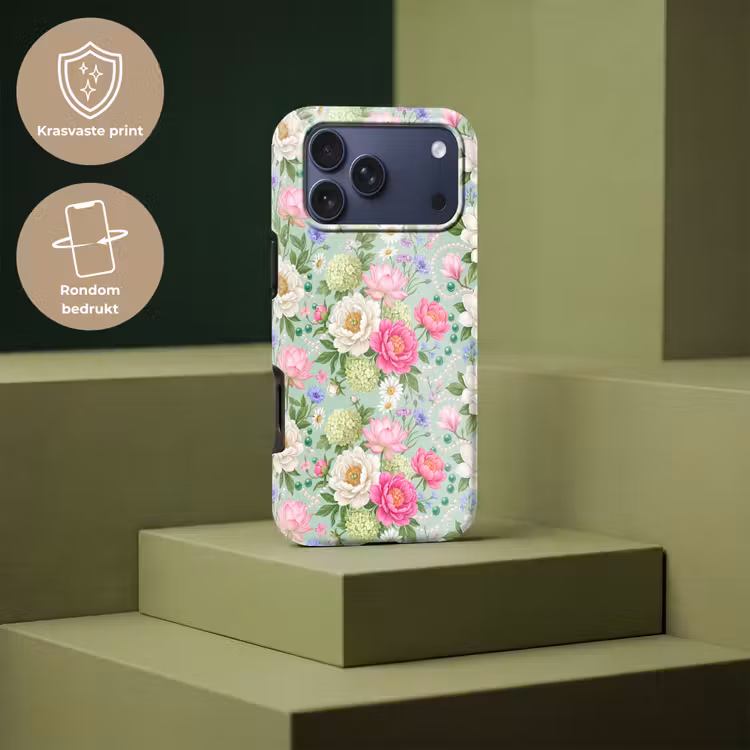 Telefoonhoesje Toughcase - Bloemen - Patroon - Botanisch - Groen — 7