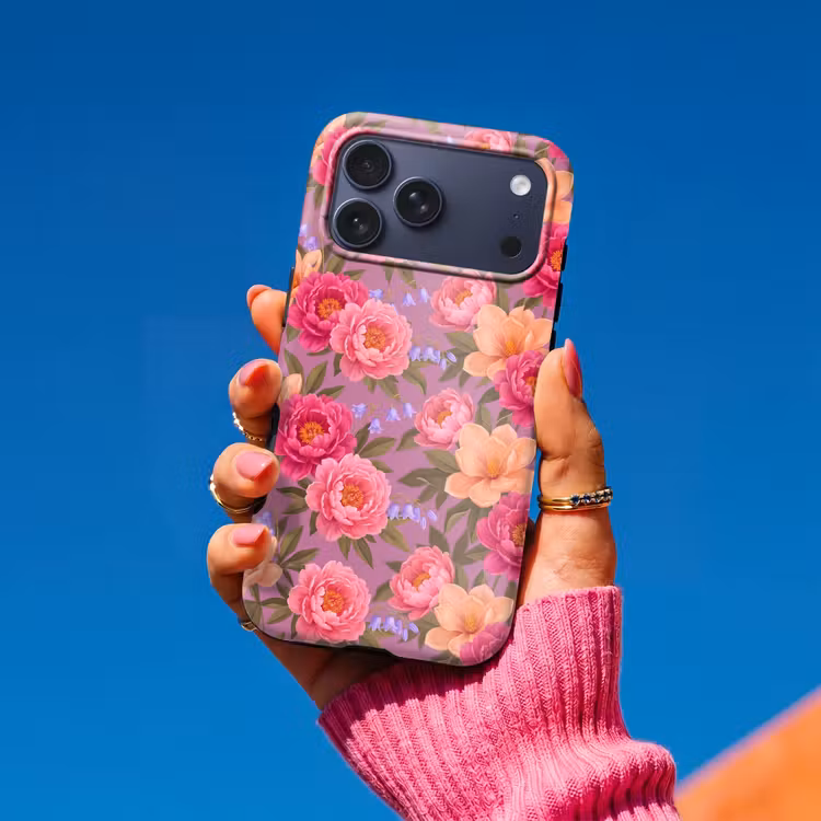Telefoonhoesje Toughcase - Bloemen - Patroon - Illustratie - Roze — 2