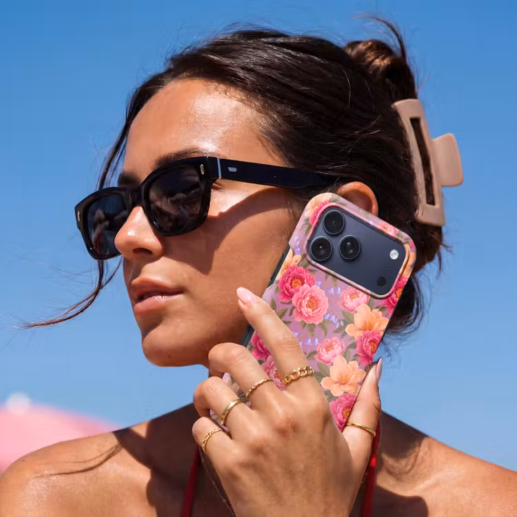 Telefoonhoesje Toughcase - Bloemen - Patroon - Illustratie - Roze — 6