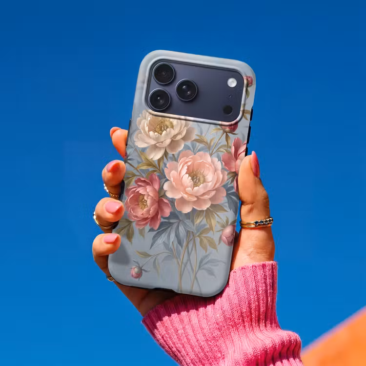 Telefoonhoesje Toughcase - Bloemen - Roze - Beige - Modern - Natuur — 2