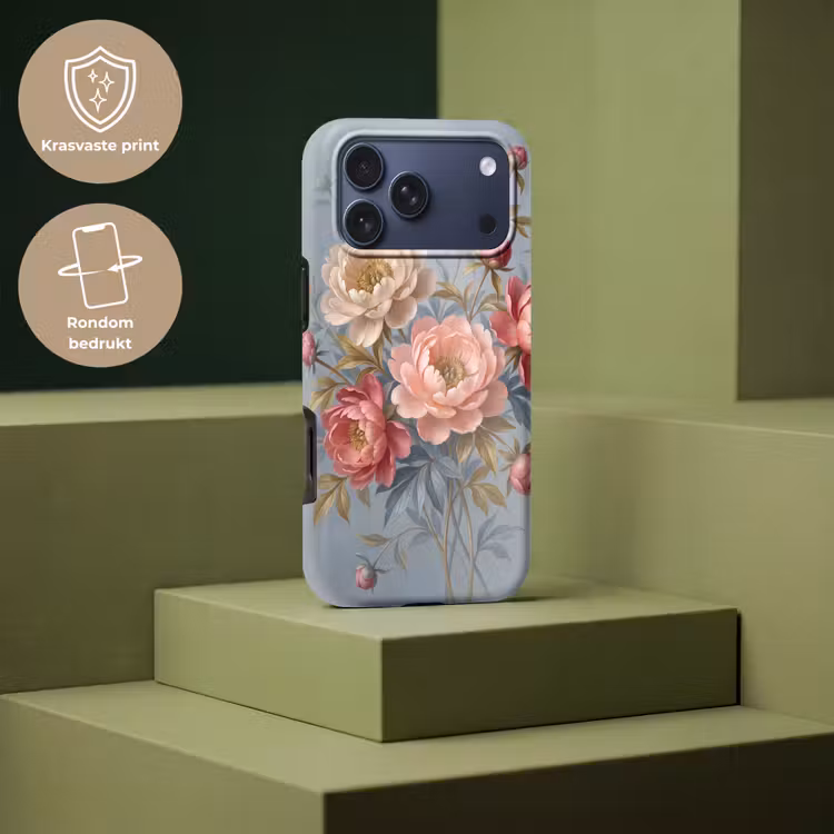 Telefoonhoesje Toughcase - Bloemen - Roze - Beige - Modern - Natuur — 7