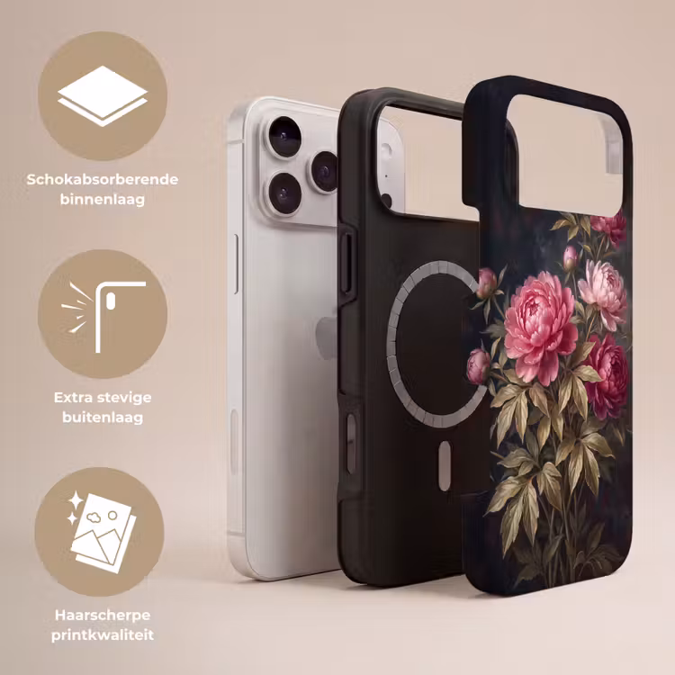 Telefoonhoesje Toughcase - Bloemen - Roze - Klassiek - Natuur — 3