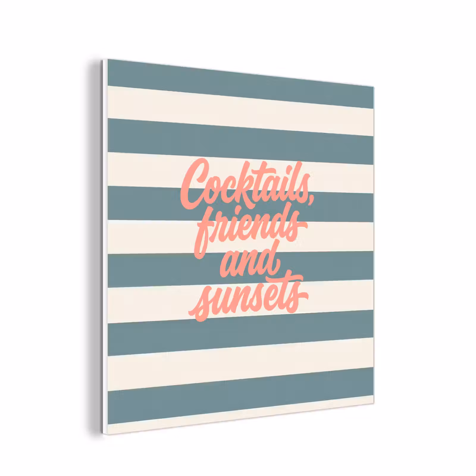 Forex - Cocktails - Strepen - Blauw - Koraal — 1