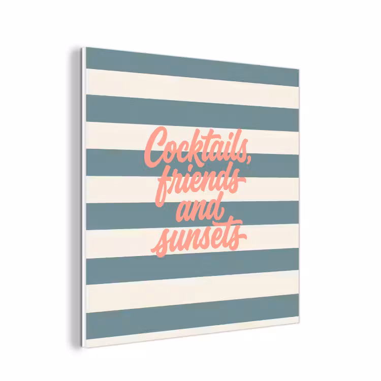 Forex - Cocktails - Strepen - Blauw - Koraal — 1