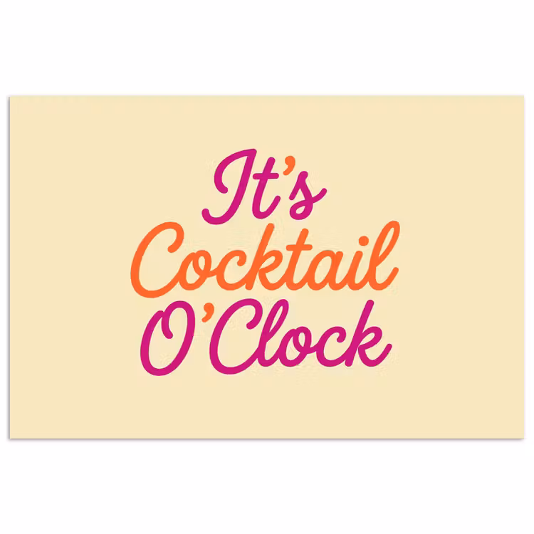 Poster - It's Cocktail O'clock