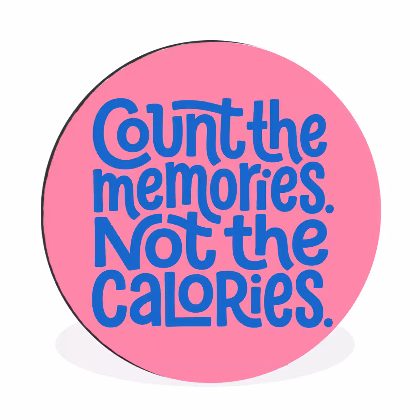 Wandcirkel - Aluminium - Memories - Roze - Blauw - Quote — 1