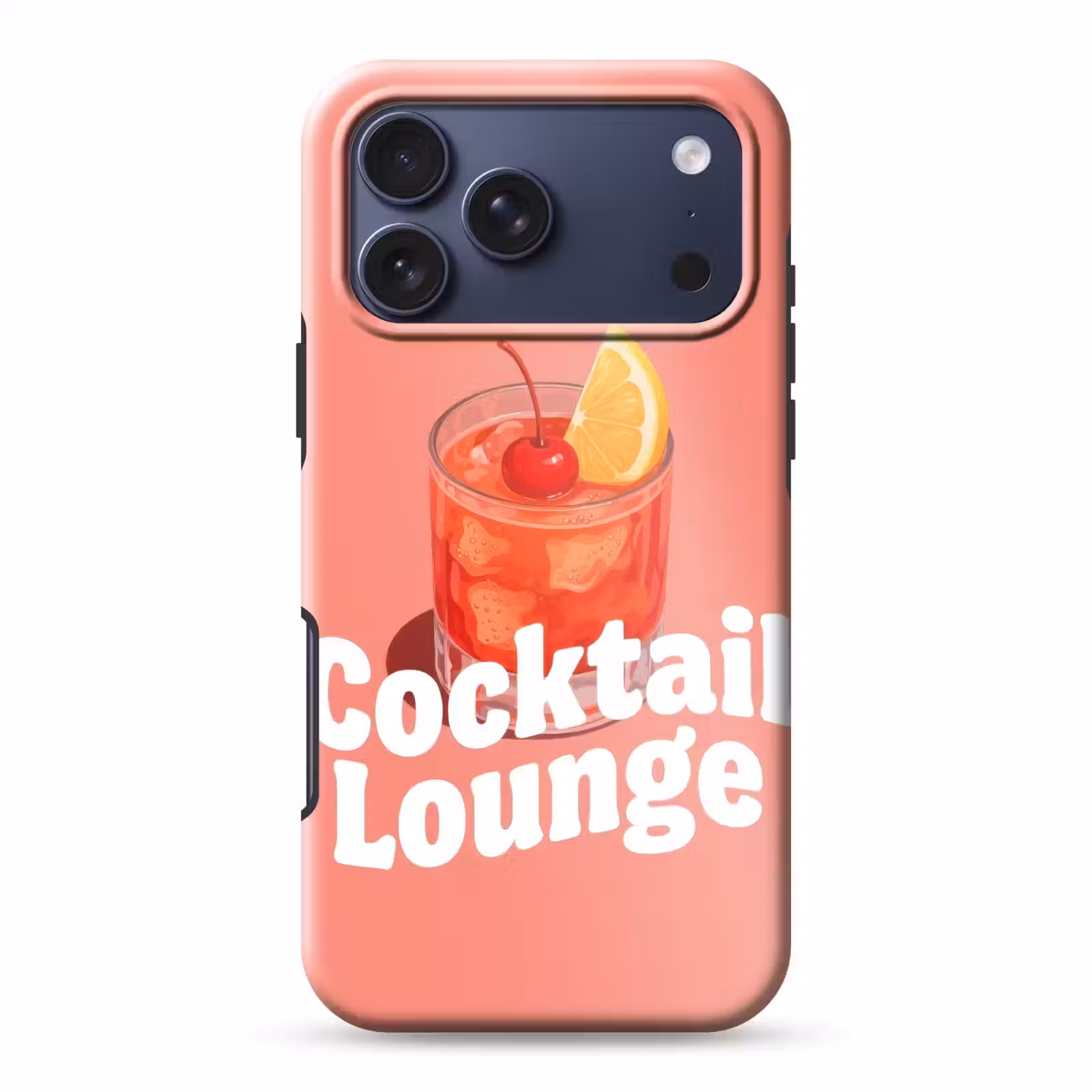 Telefoonhoesje Toughcase - Cocktail Lounge - Glas - Koraal — 1