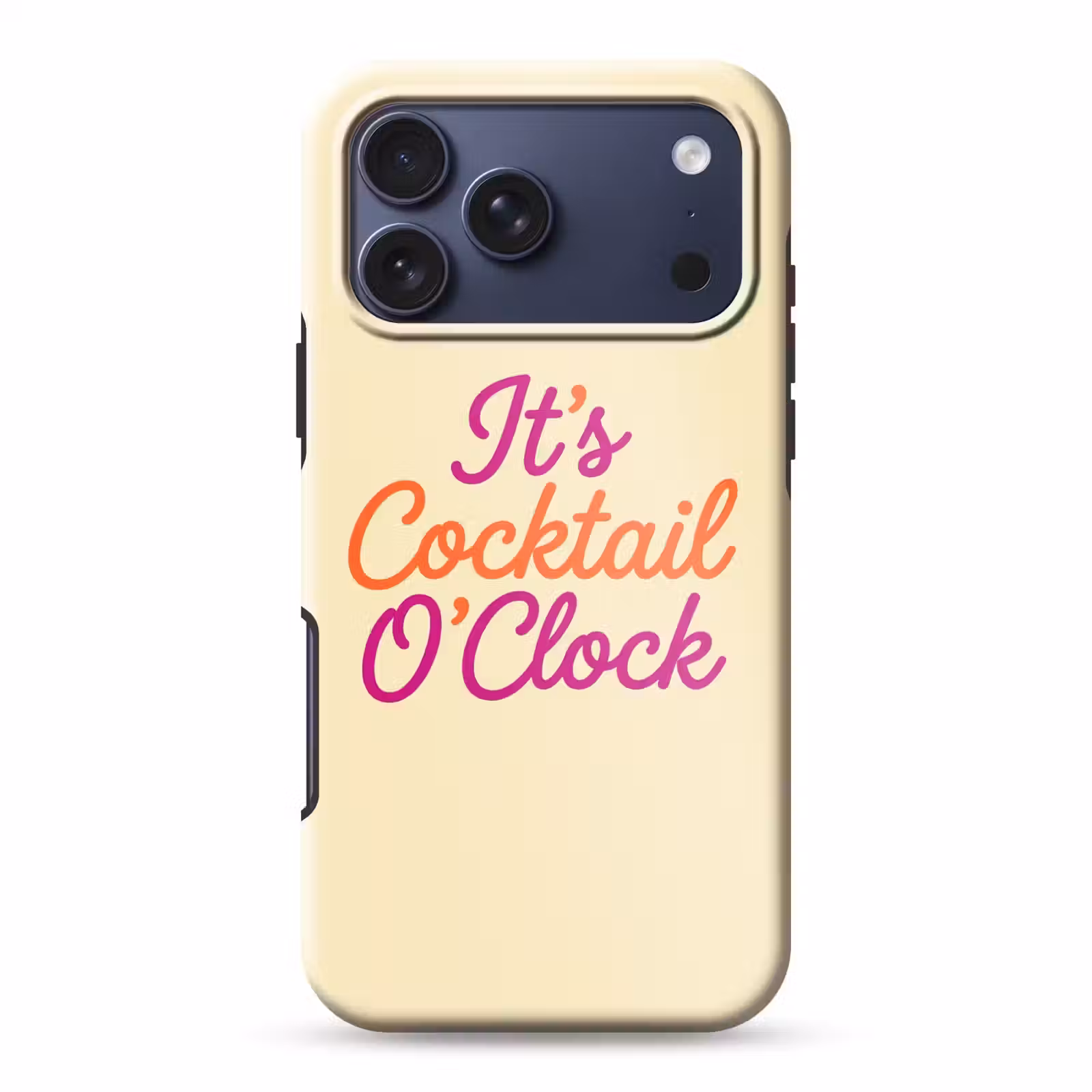 Telefoonhoesje Toughcase - Cocktail O'Clock - Geel - Retro — 1