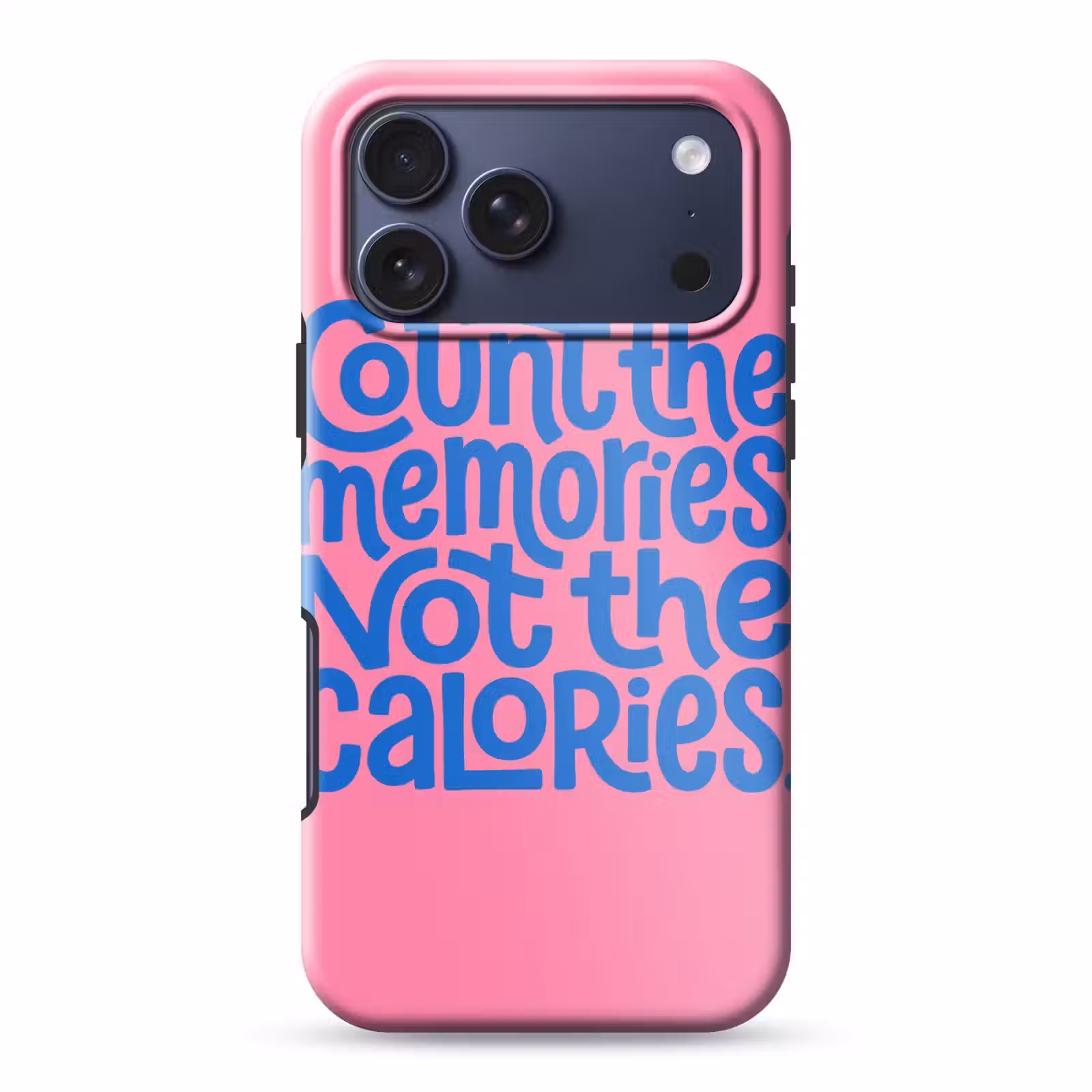 Telefoonhoesje Toughcase - Memories - Roze - Blauw - Quote — 1