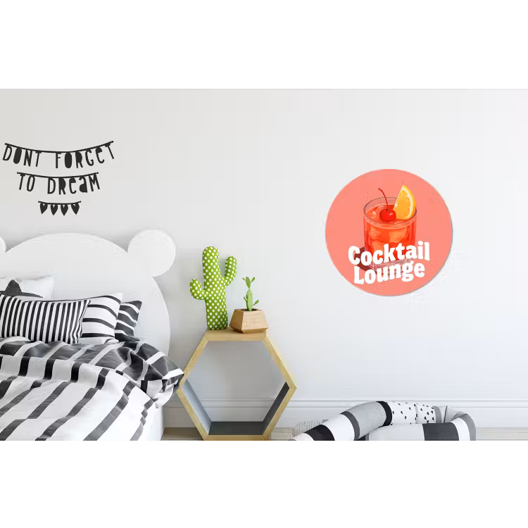 Wandcirkel - Aluminium - Cocktail Lounge - Glas - Koraal — 5