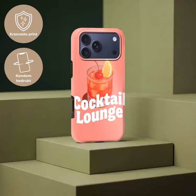 Telefoonhoesje Toughcase - Cocktail Lounge - Glas - Koraal — 7
