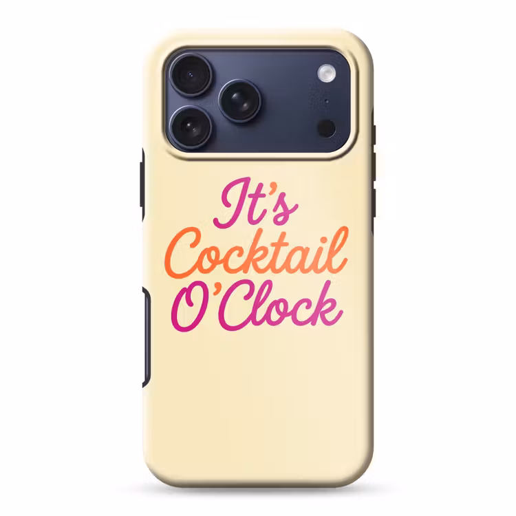 Telefoonhoesje Toughcase - Cocktail O'Clock - Geel - Retro — 1