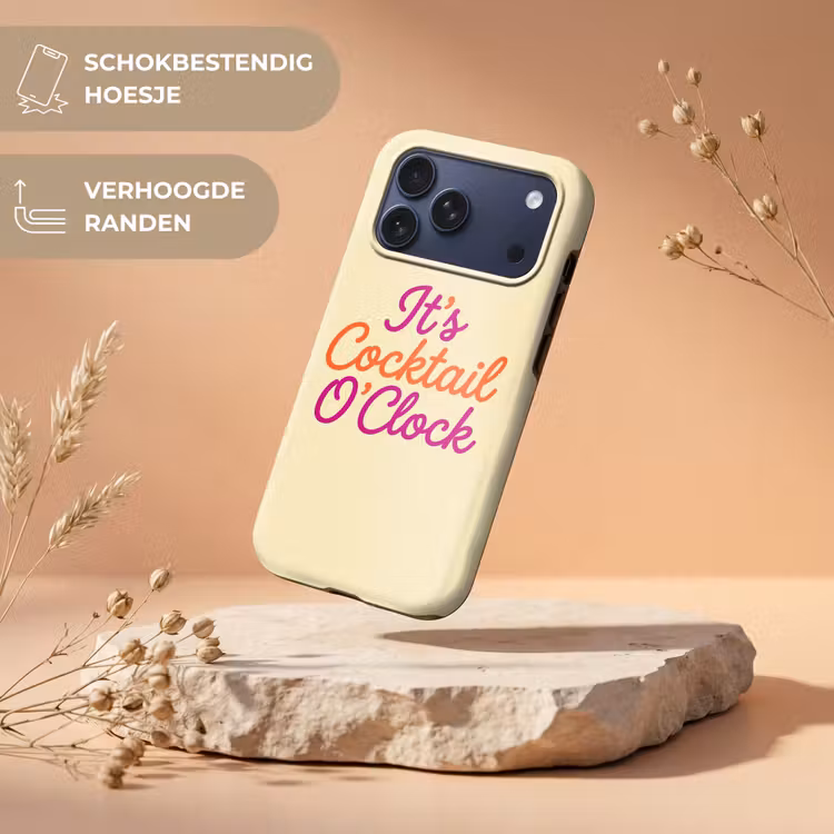 Telefoonhoesje Toughcase - Cocktail O'Clock - Geel - Retro — 5
