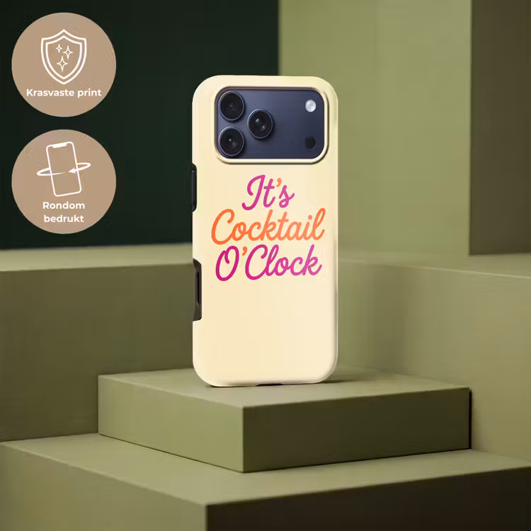 Telefoonhoesje Toughcase - Cocktail O'Clock - Geel - Retro — 7