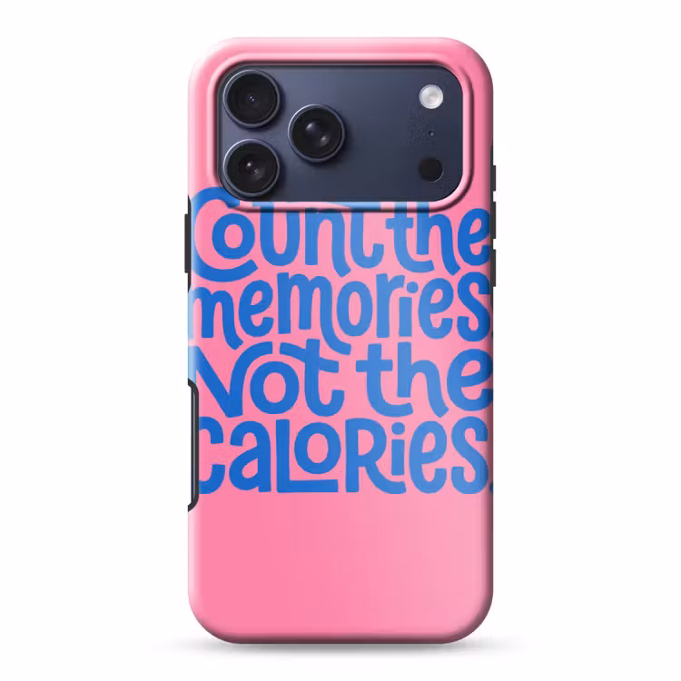 Telefoonhoesje Toughcase - Memories - Roze - Blauw - Quote — 1