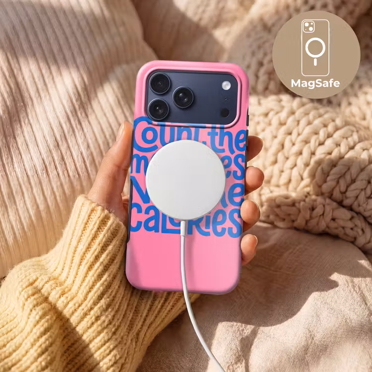 Telefoonhoesje Toughcase - Memories - Roze - Blauw - Quote — 8