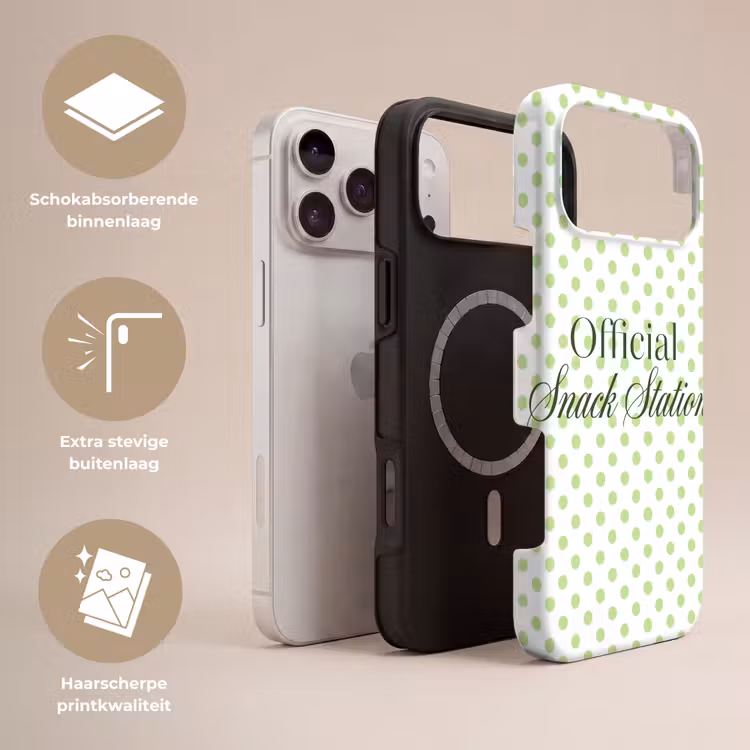 Telefoonhoesje Toughcase - Snack Station - Groen - Stippen — 3