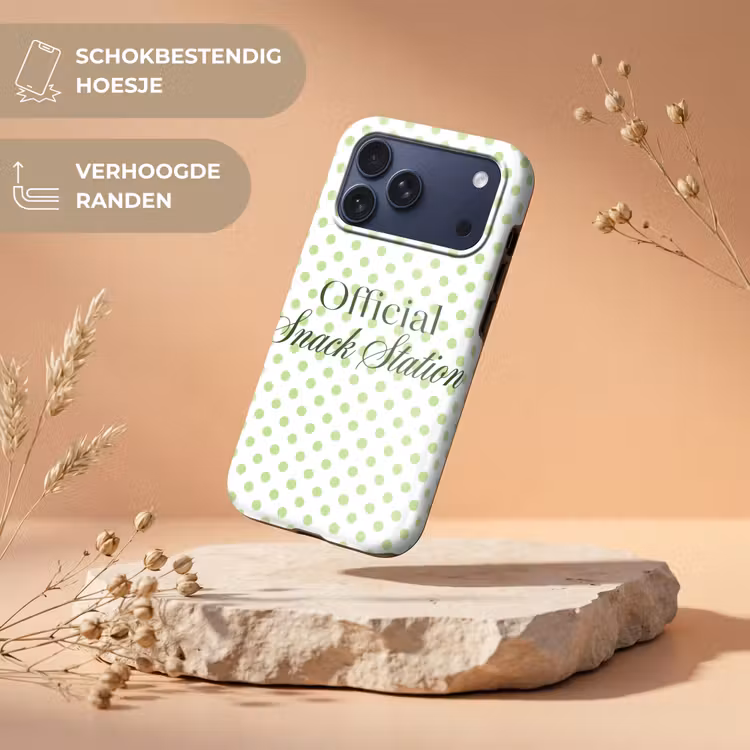 Telefoonhoesje Toughcase - Snack Station - Groen - Stippen — 5
