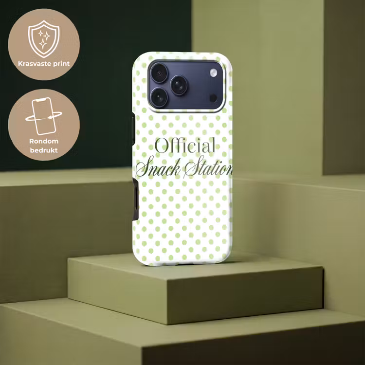 Telefoonhoesje Toughcase - Snack Station - Groen - Stippen — 7