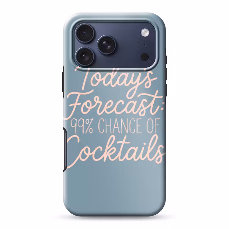 Telefoonhoesje Toughcase - Today's Forecast - Cocktails - Blauw — 1