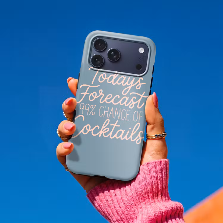 Telefoonhoesje Toughcase - Today's Forecast - Cocktails - Blauw — 2