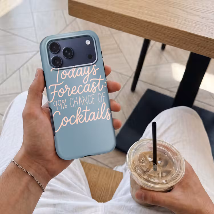 Telefoonhoesje Toughcase - Today's Forecast - Cocktails - Blauw — 4