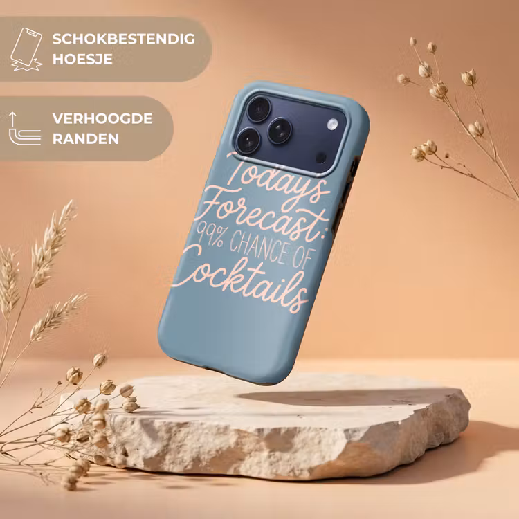 Telefoonhoesje Toughcase - Today's Forecast - Cocktails - Blauw — 5