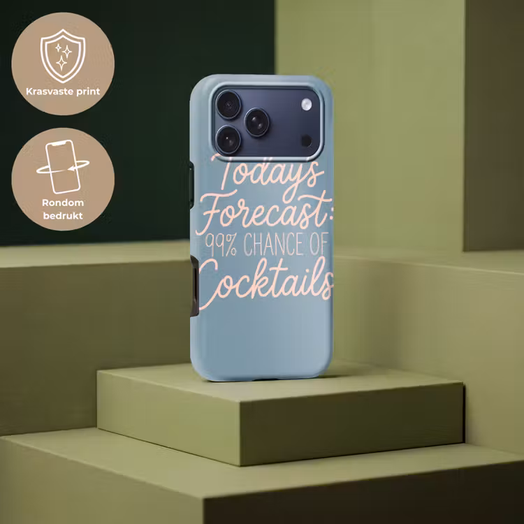Telefoonhoesje Toughcase - Today's Forecast - Cocktails - Blauw — 7