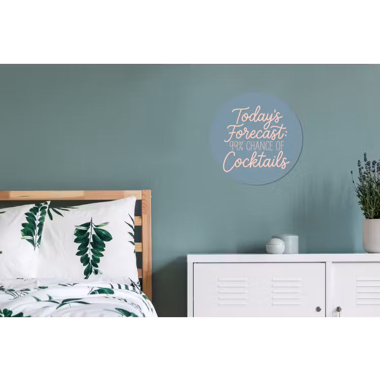 Wandcirkel - Aluminium - Today's Forecast - Cocktails - Blauw — 4