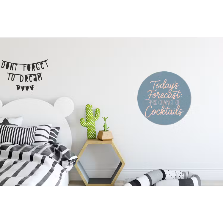 Wandcirkel - Aluminium - Today's Forecast - Cocktails - Blauw — 5