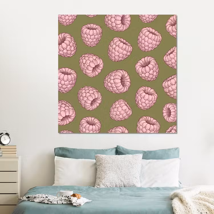 Forex - Eten - Patroon - Illustratie - Roze - Groen — 2