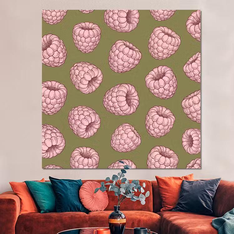 Forex - Eten - Patroon - Illustratie - Roze - Groen — 3