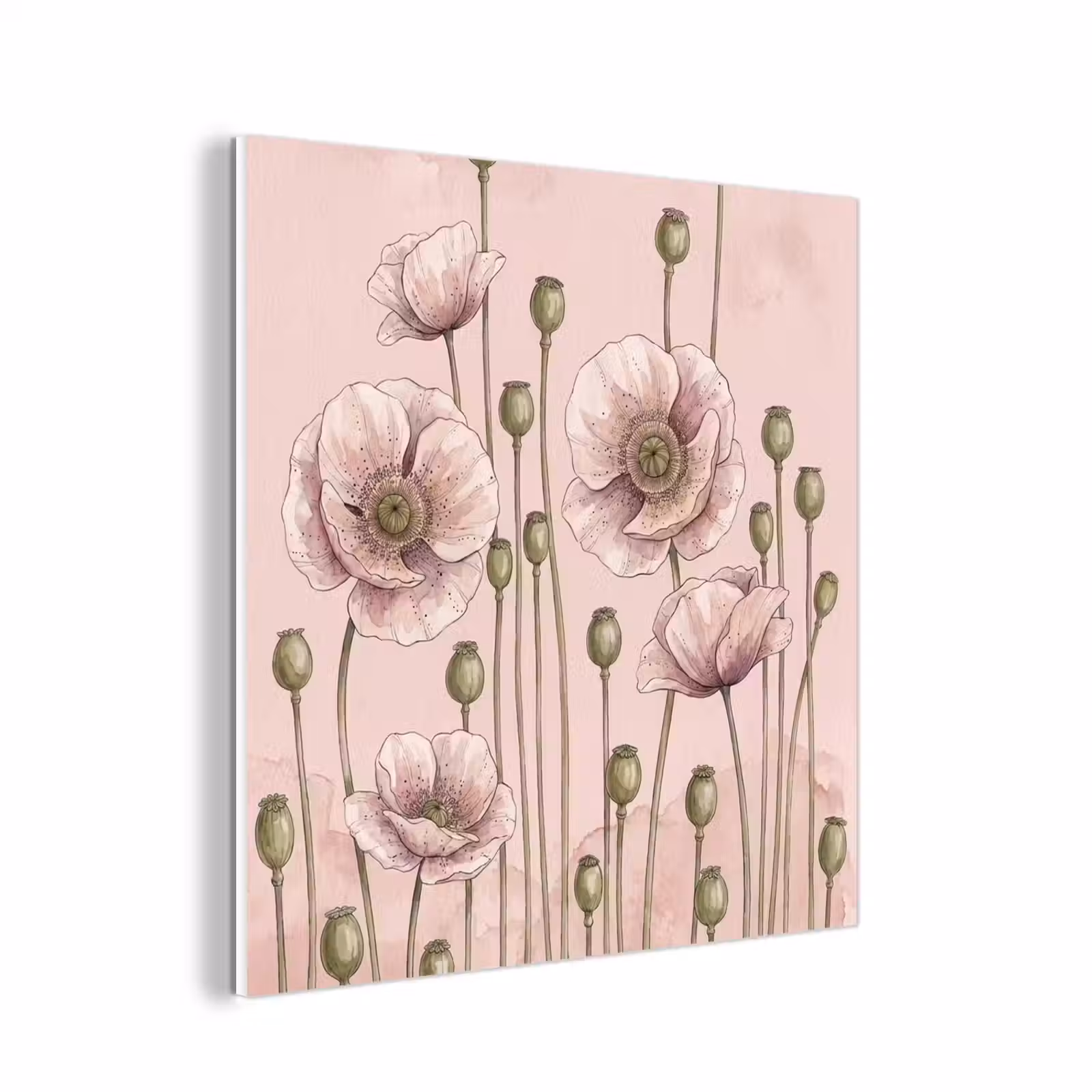 Forex - Bloemen - Zomer - Natuur - Aquarel - Roze — 1