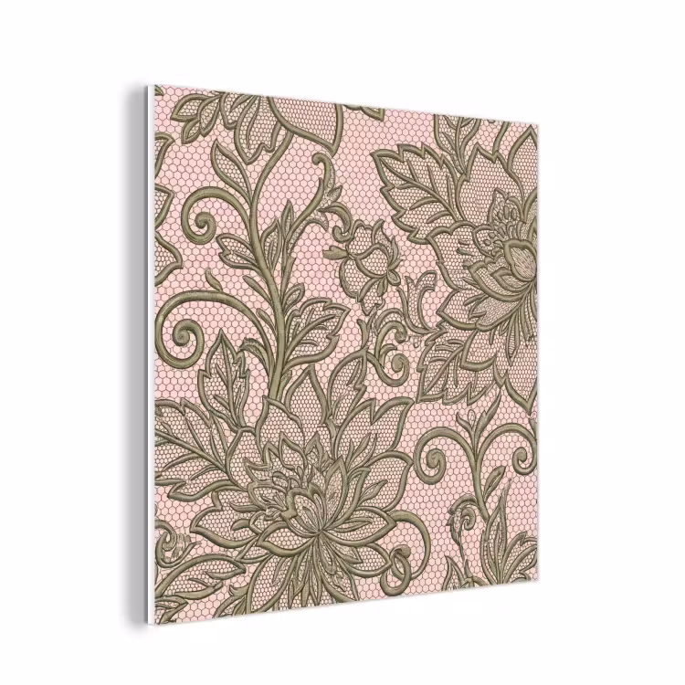 Forex - Bloemen - Kant - Patroon - Klassiek - Groen — 1