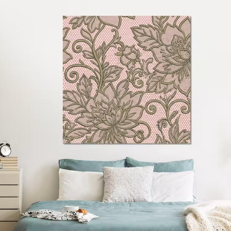 Forex - Bloemen - Kant - Patroon - Klassiek - Groen — 2