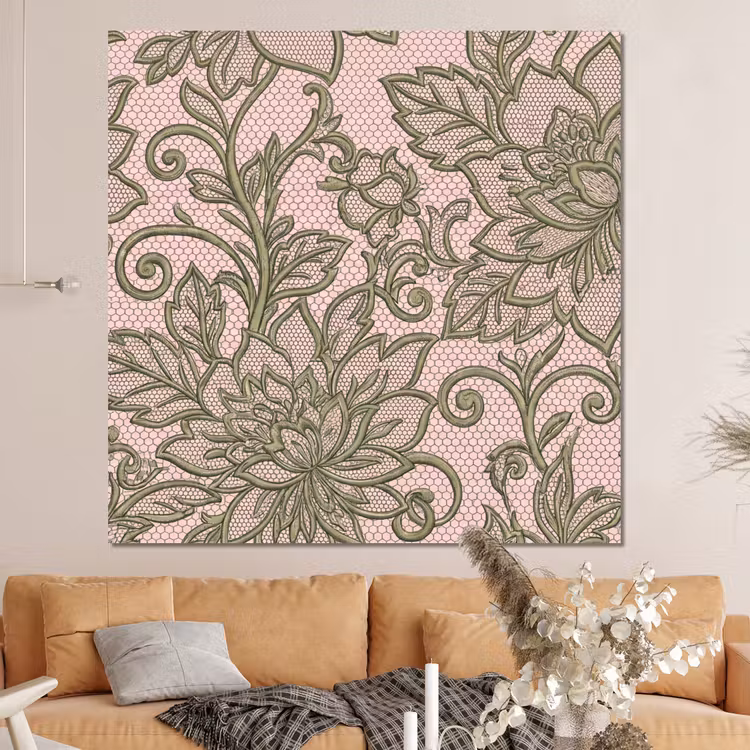 Forex - Bloemen - Kant - Patroon - Klassiek - Groen — 4