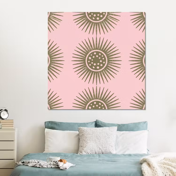 Forex - Bloemen - Patroon - Abstract - Roze - Groen — 2