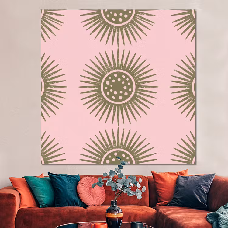 Forex - Bloemen - Patroon - Abstract - Roze - Groen — 3