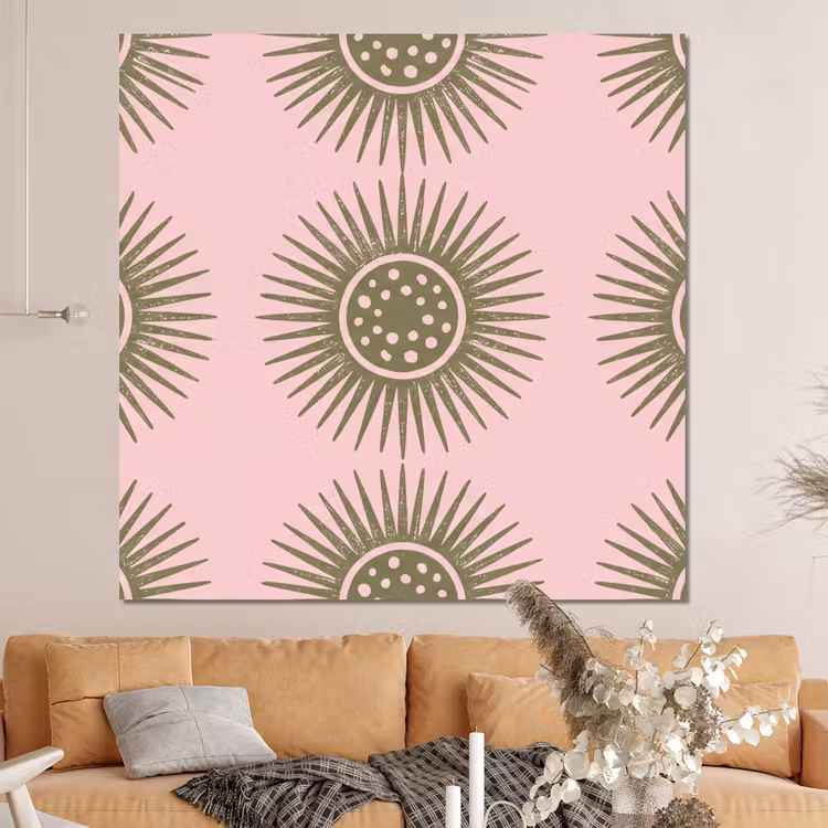 Forex - Bloemen - Patroon - Abstract - Roze - Groen — 4