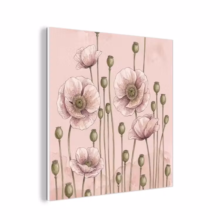 Forex - Bloemen - Zomer - Natuur - Aquarel - Roze — 1