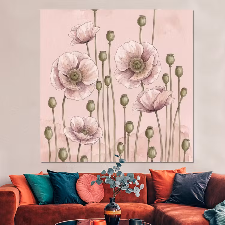 Forex - Bloemen - Zomer - Natuur - Aquarel - Roze — 3